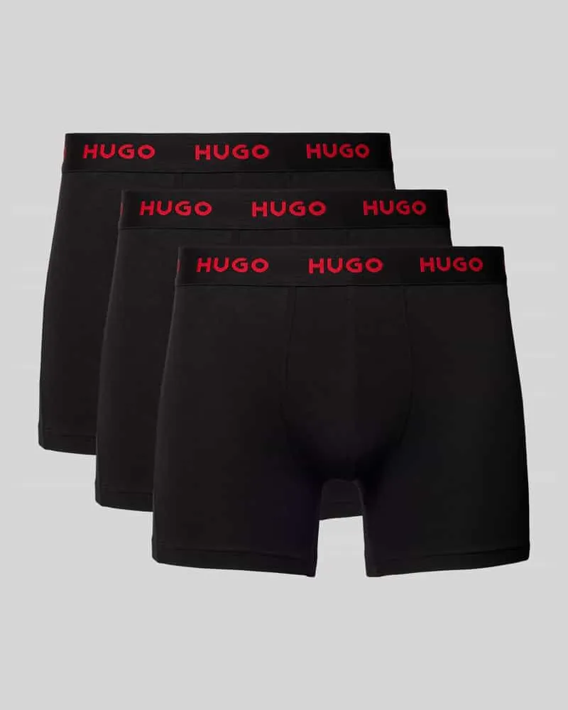 HUGO BOSS Trunks mit elastischem Label-Bund im 3er-Pack 