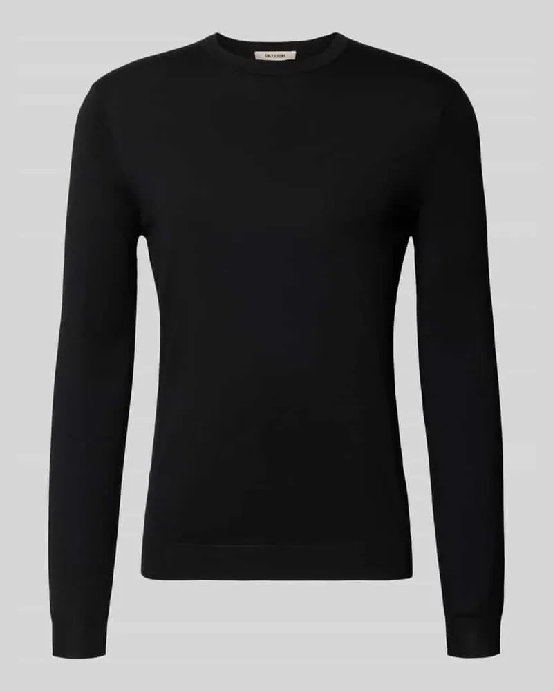 Only & Sons Regular Fit Pullover aus Viskose-Mix Modell 'WYLER Black