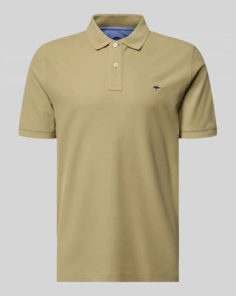Fynch-Hatton Regular Fit Poloshirt mit Logo-Stitching Hellbraun