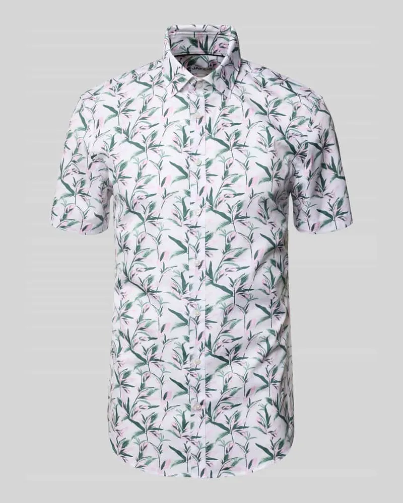 JAKE*S Slim Fit Business-Hemd aus Baumwolle mit Kentkragen Pink