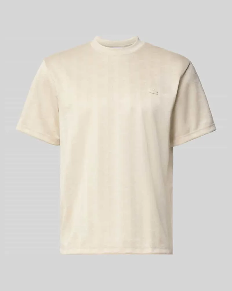 Lacoste Regular Fit T-Shirt mit Allover-Muster Sand