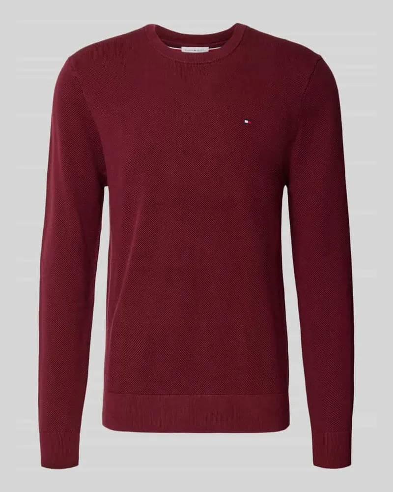 Tommy Hilfiger Regular Fit Pullover aus reiner Baumwolle Bordeaux
