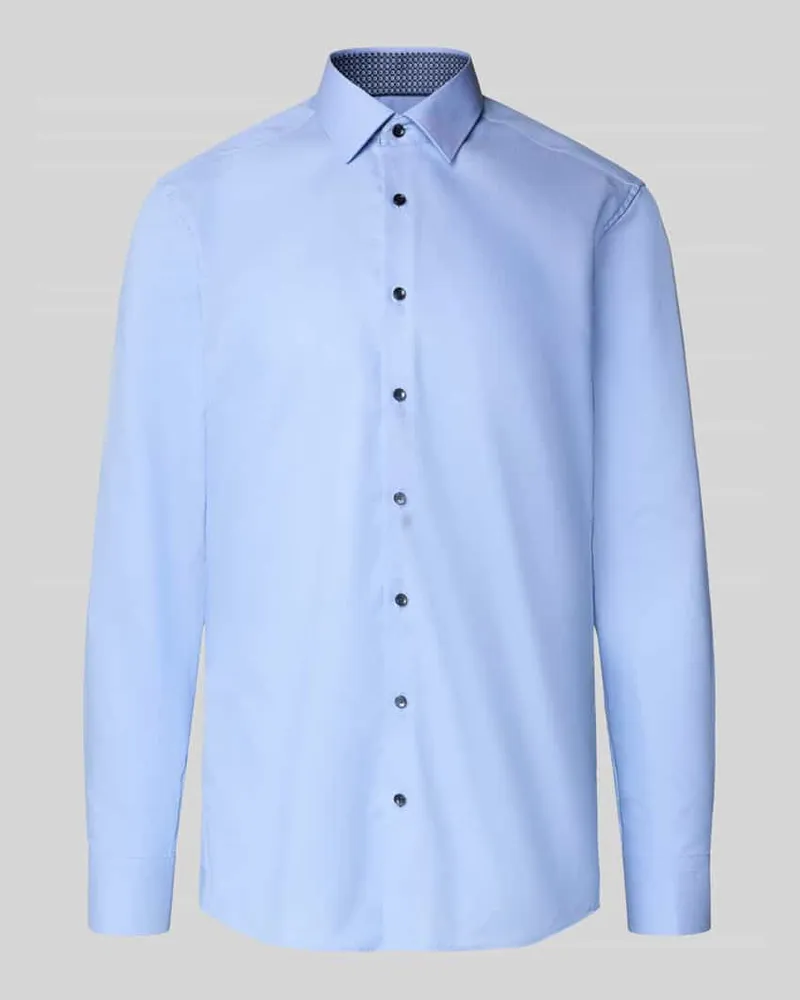 Eterna Regular Fit Business-Hemd aus reiner Baumwolle Modell 'Kent Bleu