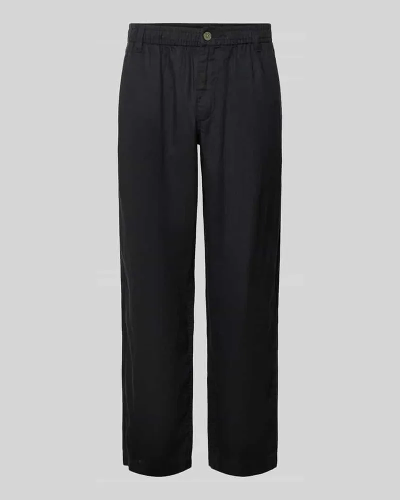 Jack & Jones Leinenhose mit elastischem Bund Modell 'KARL LAWRENCE Black