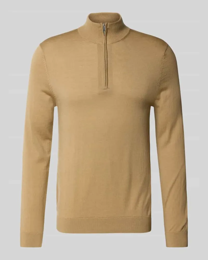 Selected Homme Regular Fit Troyer aus reiner Wolle Modell 'TRAY 