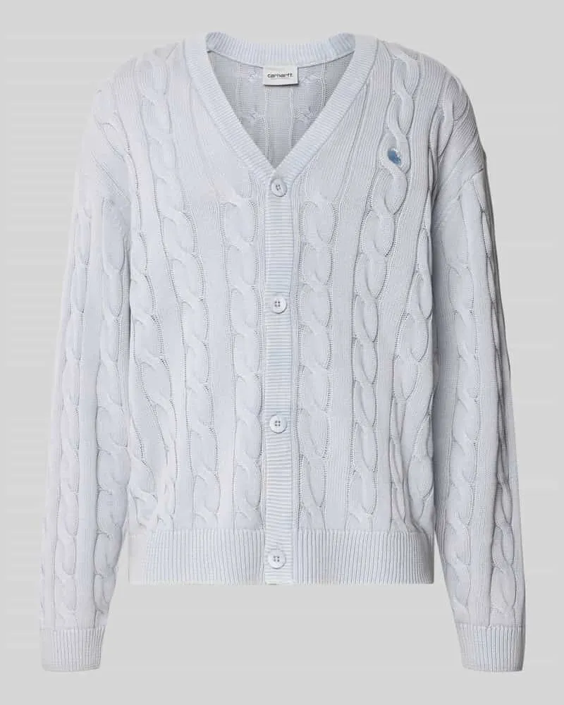Carhartt WIP Strickjacke mit Zopfmuster und V-Ausschnitt 
