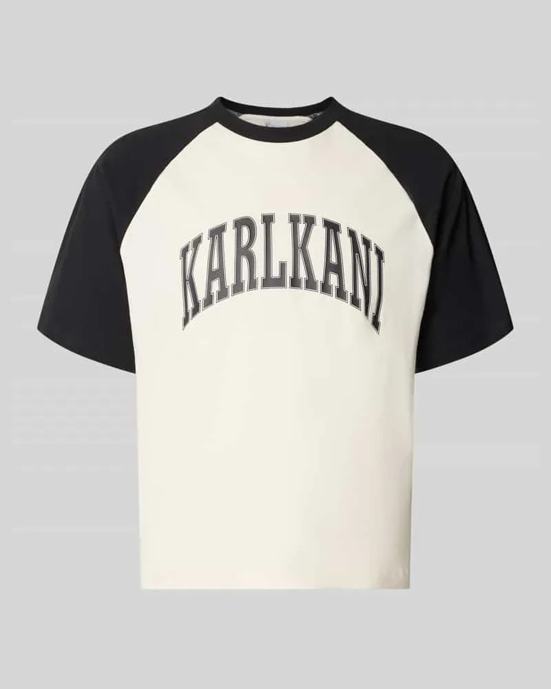 Karl Kani Boxy Fit T-Shirt mit Label-Print Weiss