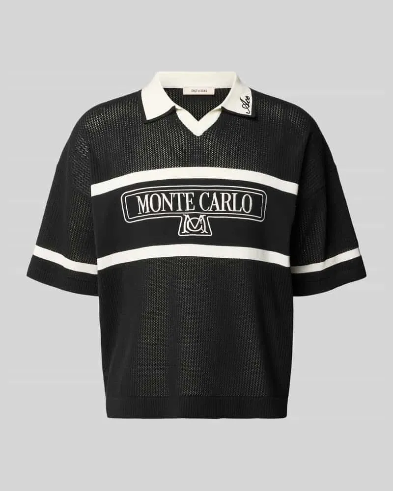 Only & Sons Regular Fit Poloshirt aus Baumwoll-Mix Modell 'ACE LIFE Black