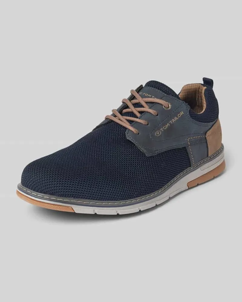 Tom Tailor Low Top Sneaker im Knitted Look mit hochwertigen Kunstleder-Applikationen 