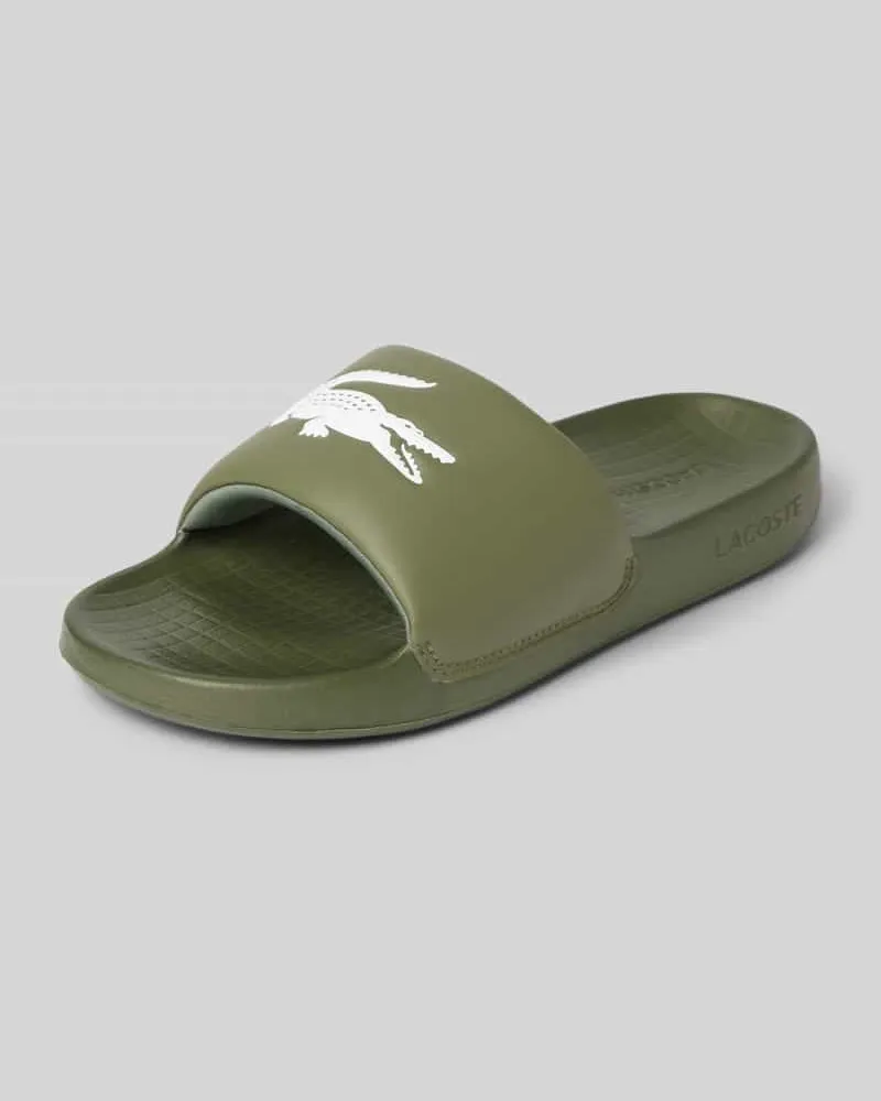 Lacoste Slides mit Label-Detail Modell 'CROCO 