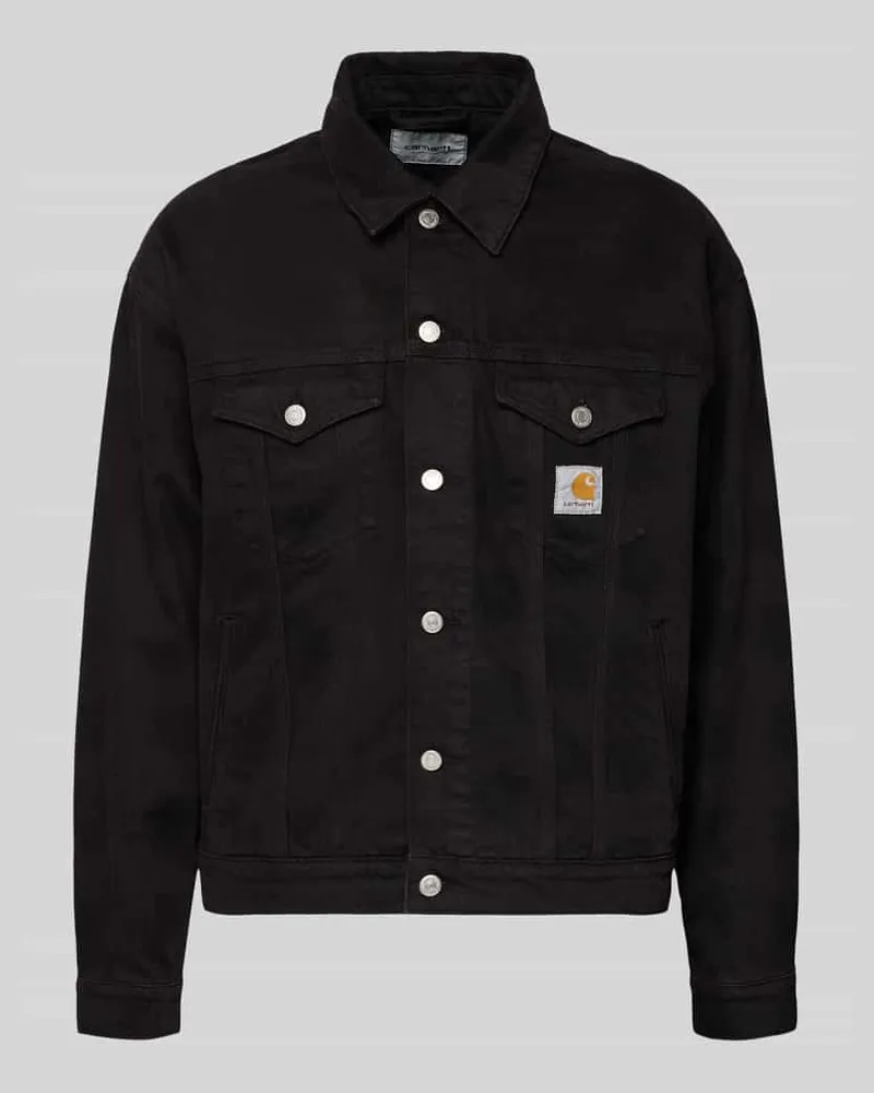 Carhartt WIP Jeansjacke mit Label-Detail Modell 'EVERSON Black