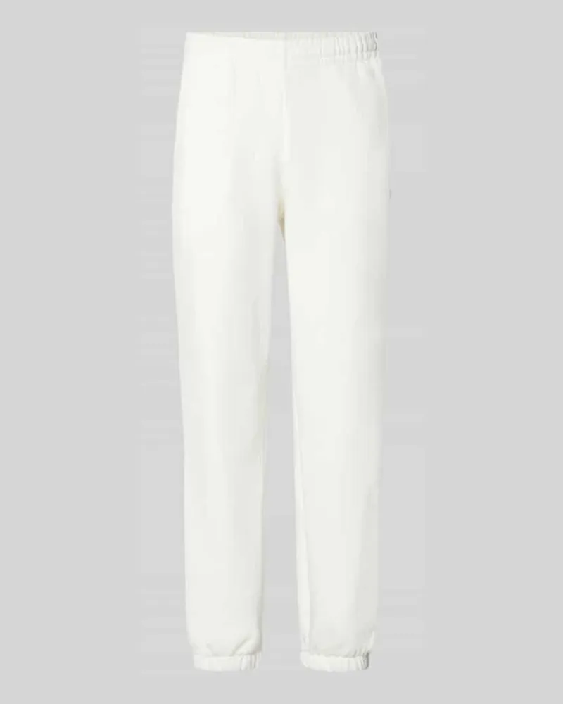 Lacoste Regular Fit Sweathose aus Baumwoll-Mix Offwhite