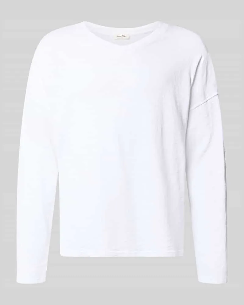 American Vintage Longsleeve mit überschnittenen Schultern Modell 'SONOMA Weiss