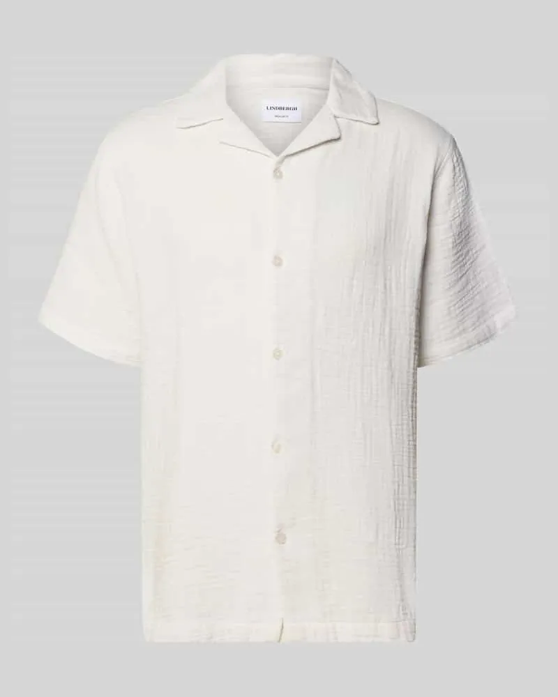 Lindbergh Relaxed Fit Freizeithemd mit Strukturmuster Offwhite