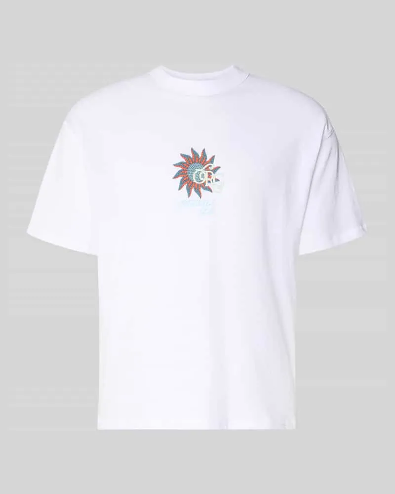 Jack & Jones T-Shirt mit Label-Print und Rundhalsausschnitt Weiss