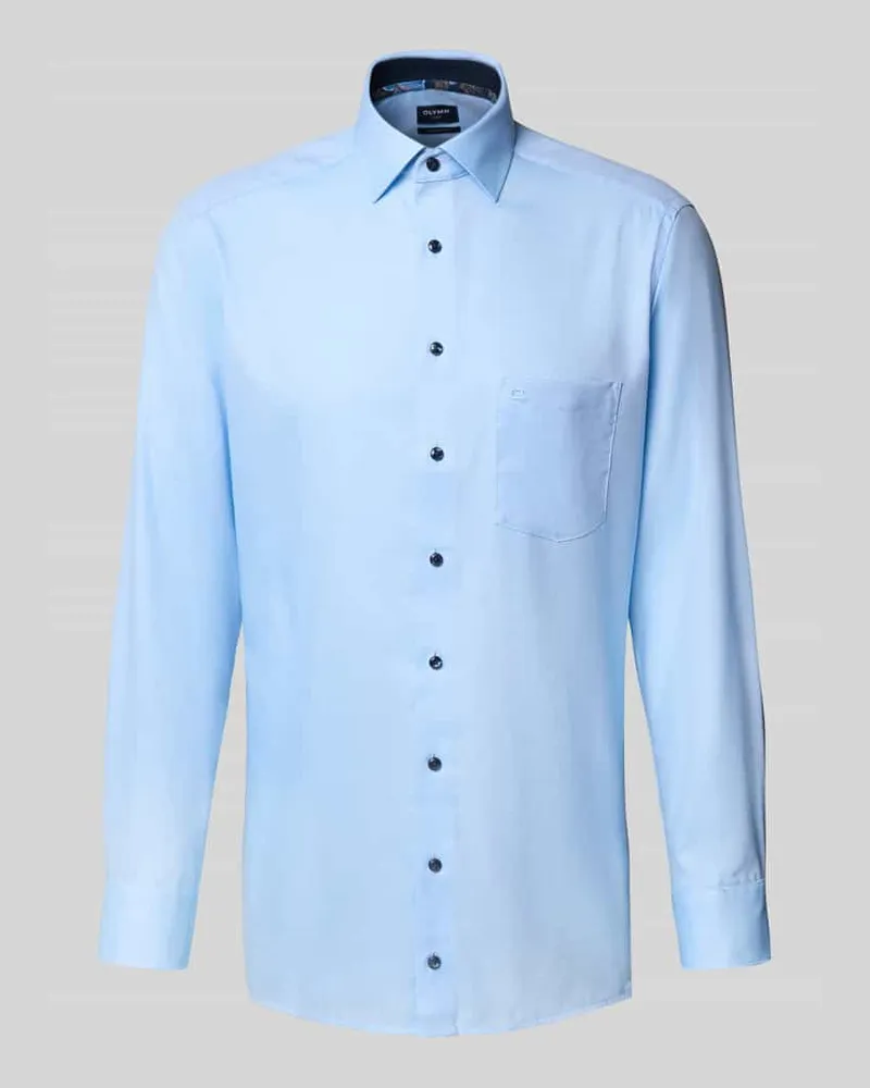 Olymp Modern Fit Businesshemd mit Kentkragen Bleu