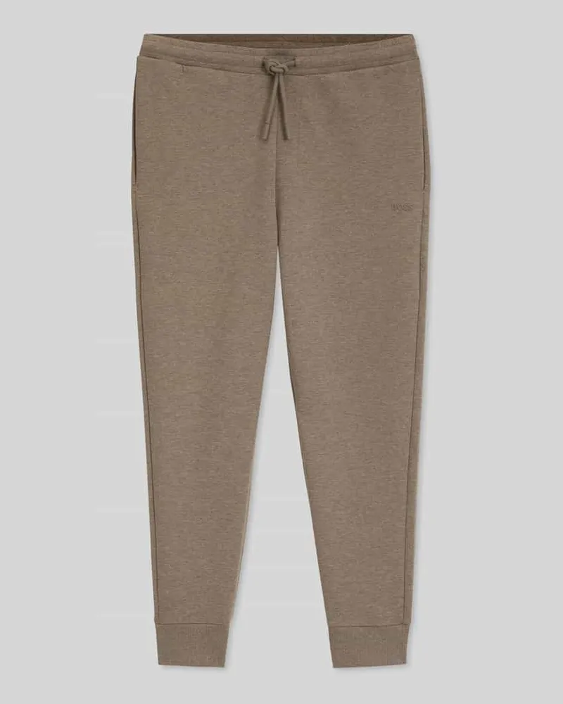 HUGO BOSS Sweathose mit Kordelzug Beige