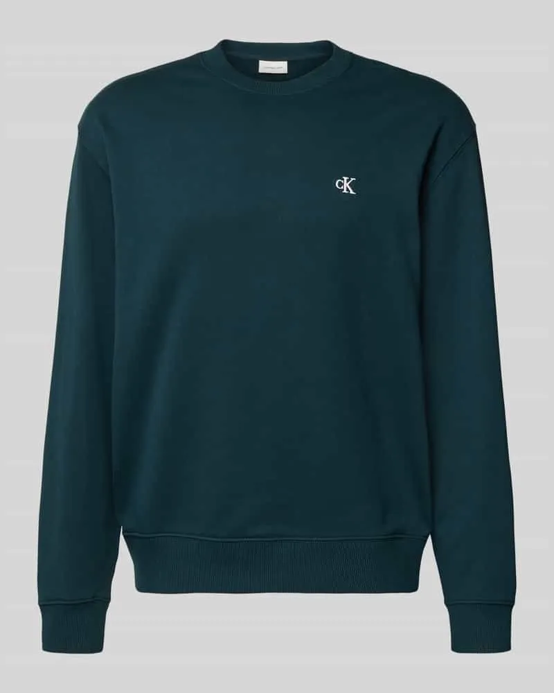 Calvin Klein Sweatshirt aus reiner Baumwolle Marine