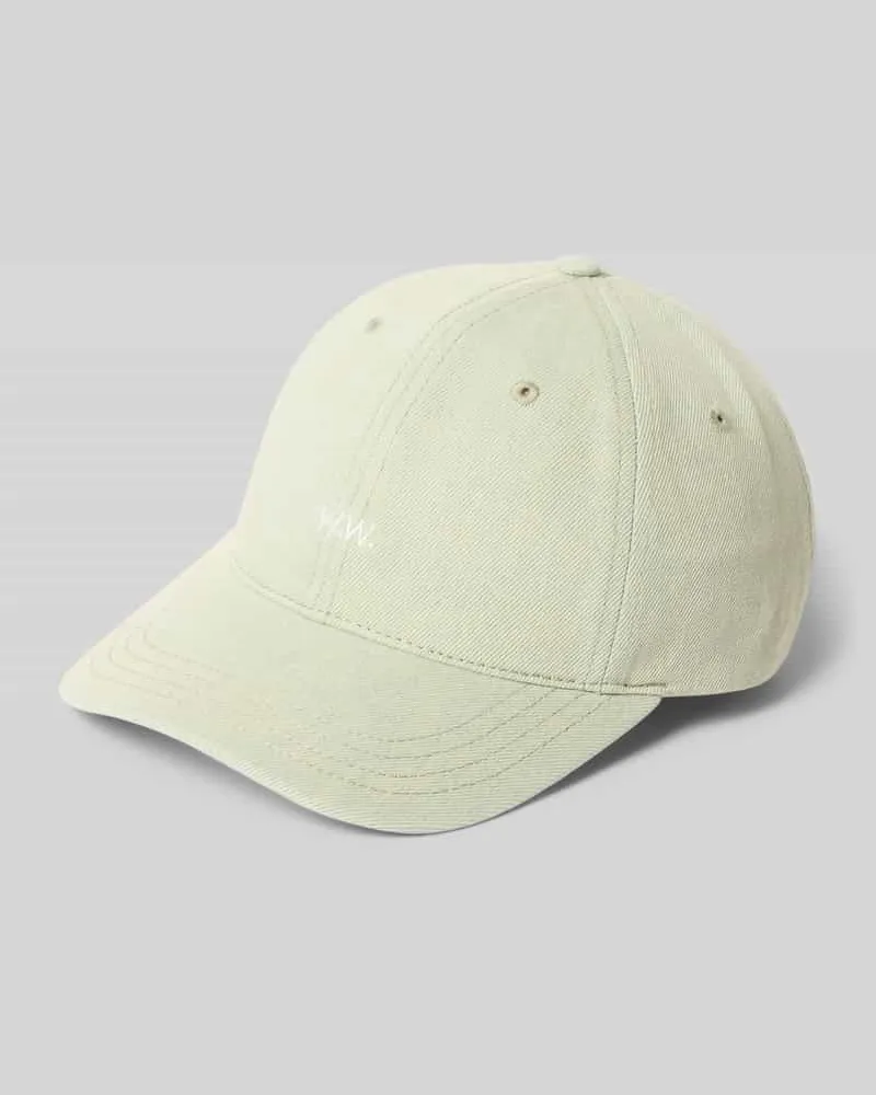 Wood Wood Basecap mit Logo-Stitching Hellgruen