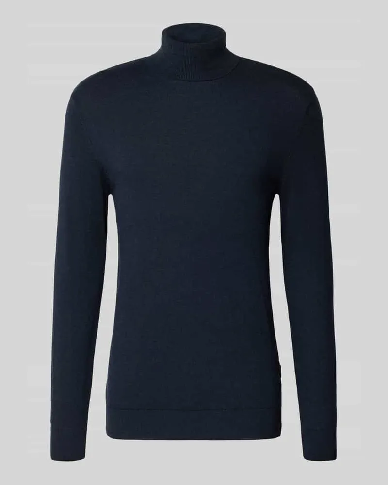 Blend Rollkragenpullover mit Label-Detail Modell 'BAGGE Marine