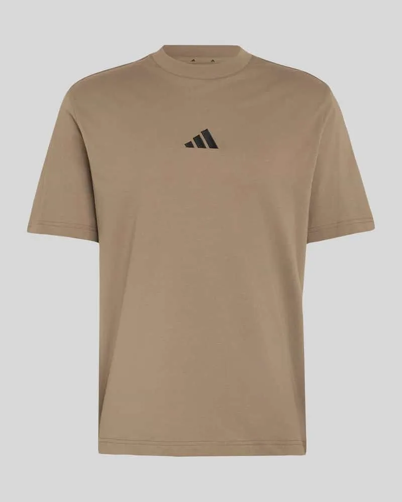adidas Regular Fit T-Shirt aus reiner Baumwolle Khaki