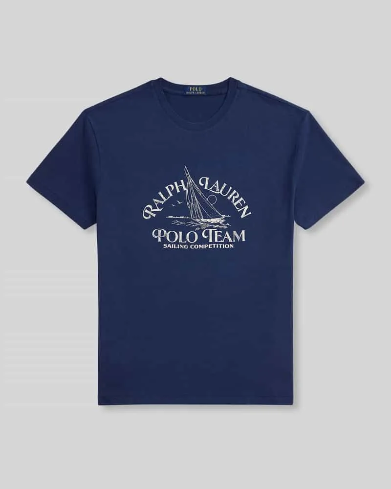 Ralph Lauren Regular Fit T-Shirt aus reiner Baumwolle Marine
