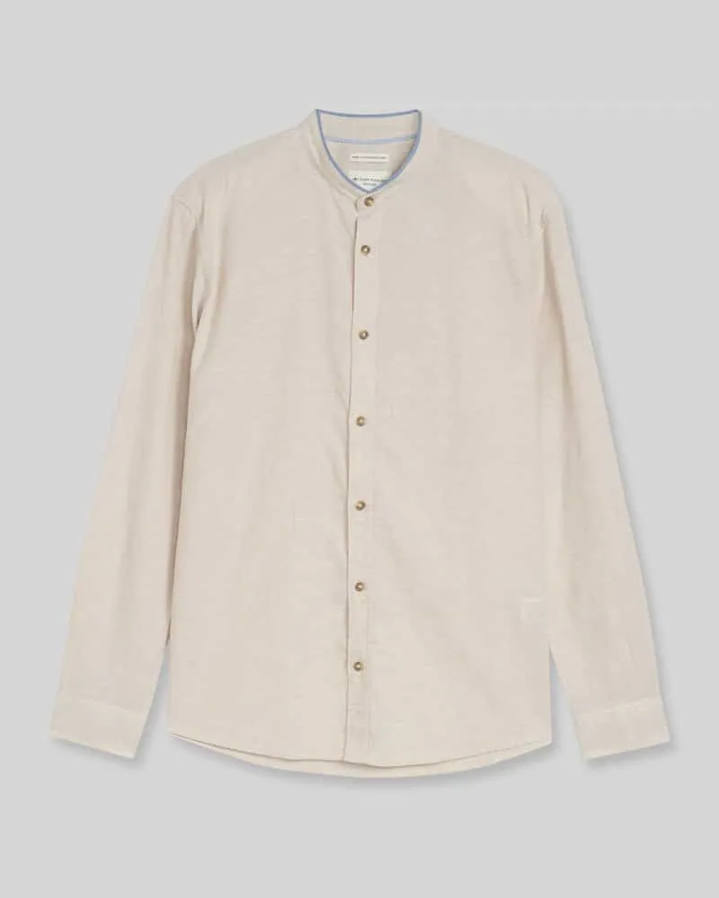 Tom Tailor Regular Fit Freizeithemd aus Leinen-Baumwolle-Mix Beige
