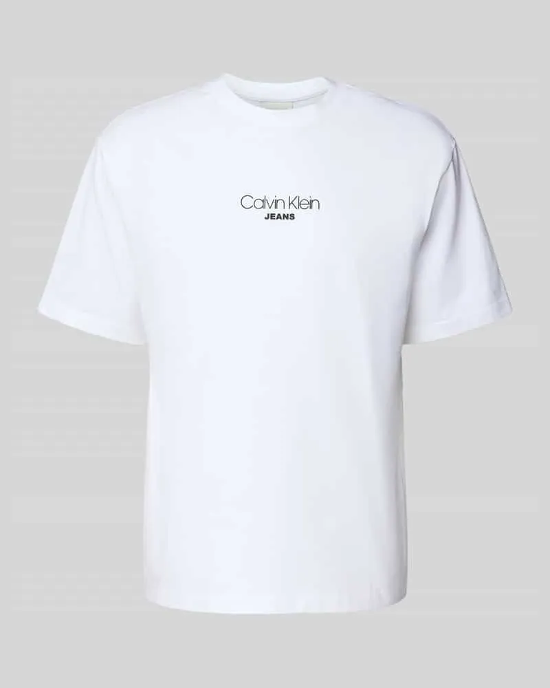 Calvin Klein Relaxed Fit T-Shirt mit Rundhalsausschnitt 