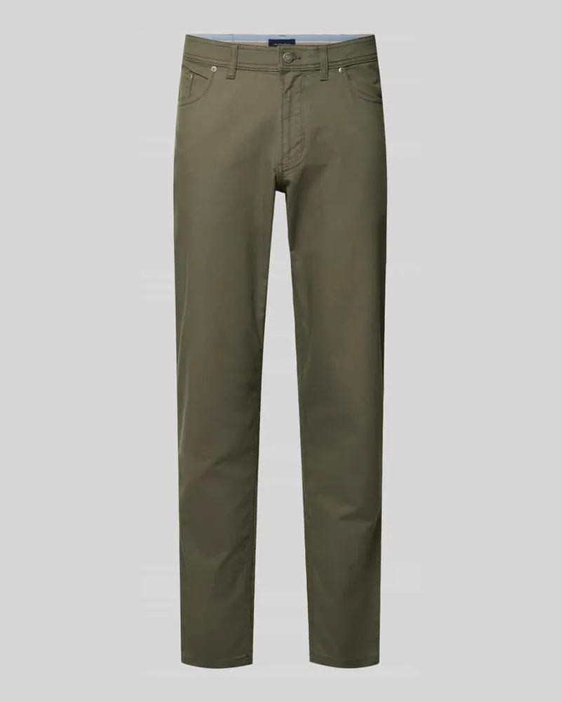 Christian Berg Straight Fit Hose mit Strukturmuster Schilf