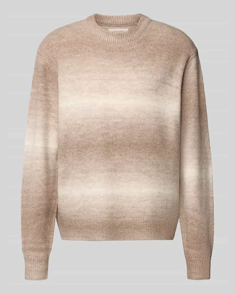 Jack & Jones Strickpullover mit Rundhalsausschnitt Modell 'JORMEADOWS Beige