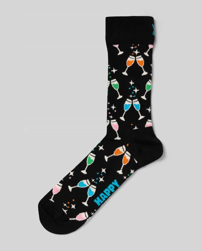 Happy Socks Regular Fit Socken mit Logo-Stitching Modell 'CHEERS Black