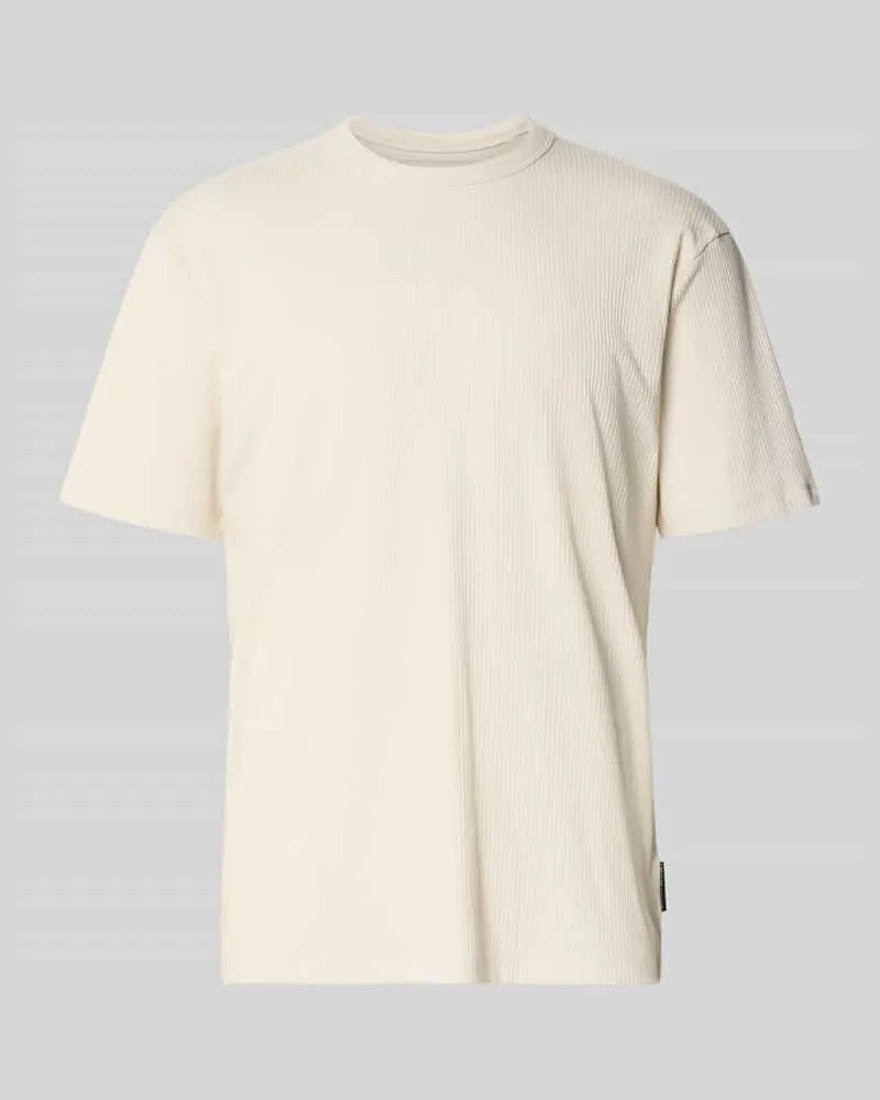 Tom Tailor Regular Fit T-Shirt aus Baumwoll-Modal-Mix Offwhite