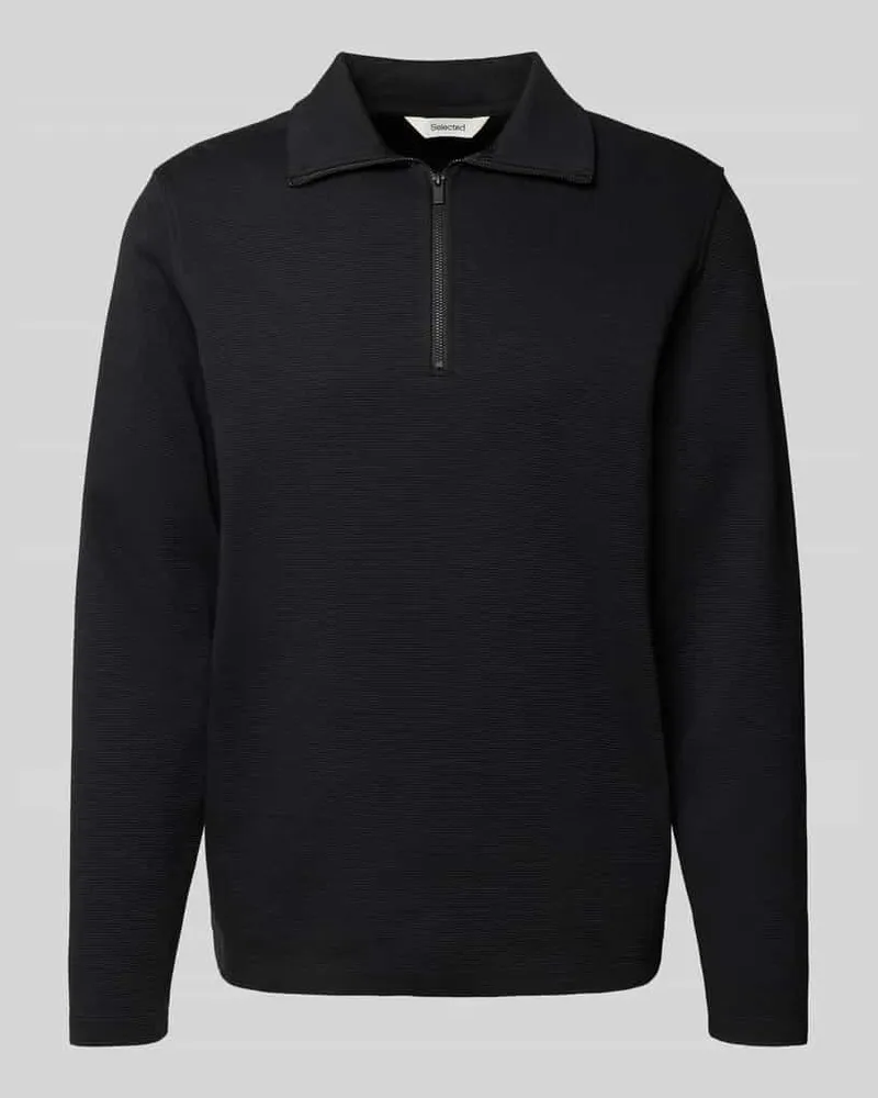 Selected Homme Sweatshirt aus Baumwoll-Mix Modell 'KEV Black