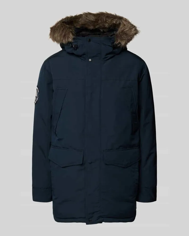 Superdry. Regular Fit Parka mit Pattentaschen Modell 'Everest Marine