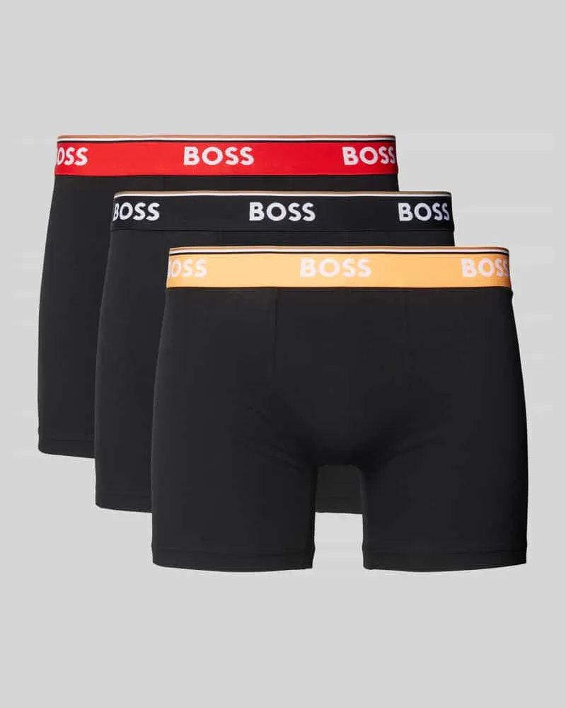 HUGO BOSS Trunks mit elastischem Logo-Bund im 3er-Pack 