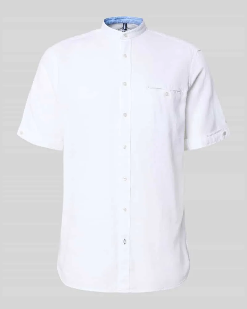 Christian Berg Regular Fit Freizeithemd mit Brusttasche Weiss