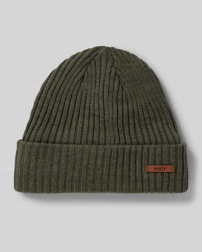 Barts Beanie mit Label-Detail Modell 'WILBERT Oliv