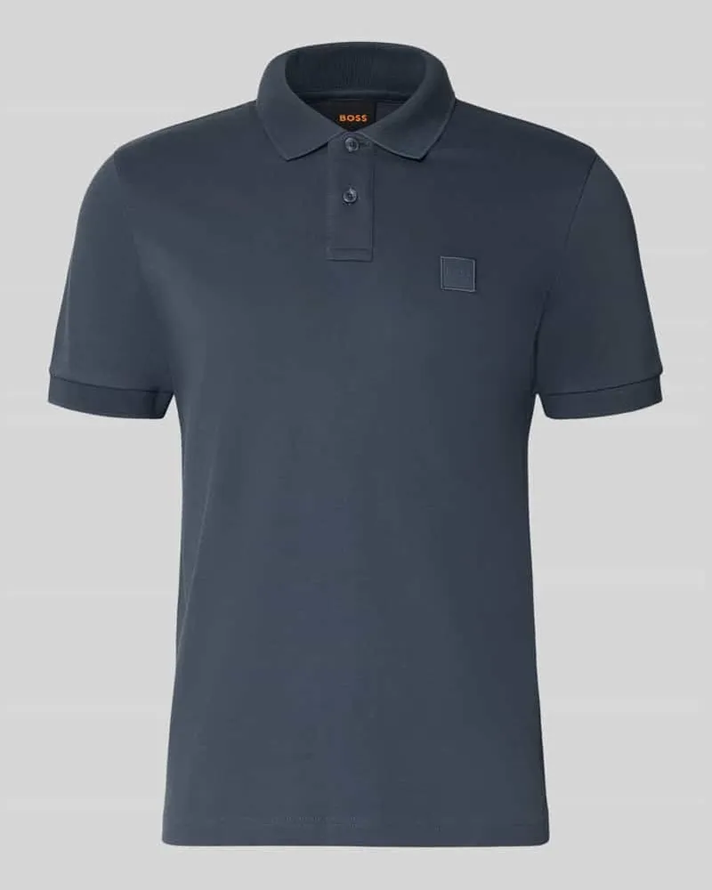 HUGO BOSS Regular Fit Poloshirt aus Baumwoll-Mix Modell 'Passenger Marine