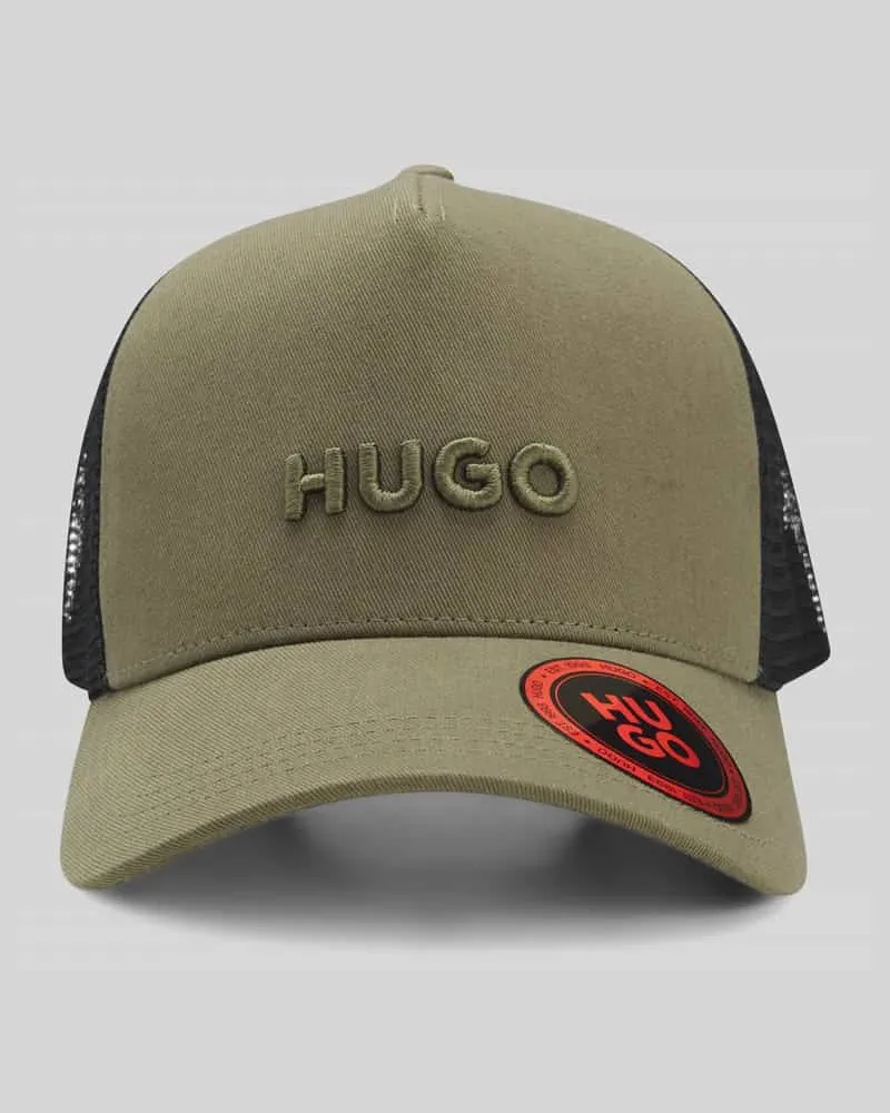 HUGO BOSS Cap aus reiner Baumwolle Modell 'MARSEL-TRUCKER Oliv