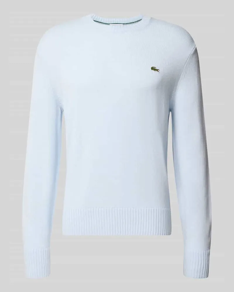 Lacoste Classic Fit Pullover aus reiner Wolle Hellblau