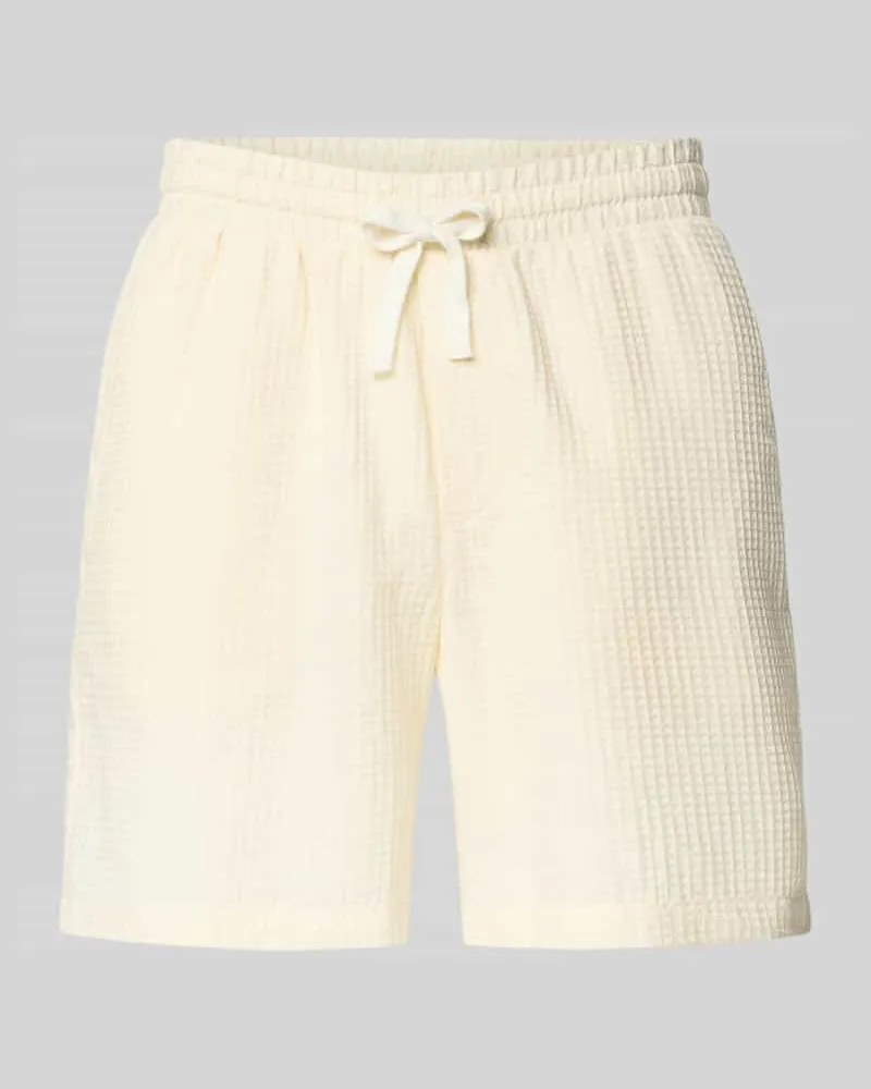 Only & Sons Regular Fit Sweatshorts aus reiner Baumwolle Modell 'TEL Offwhite