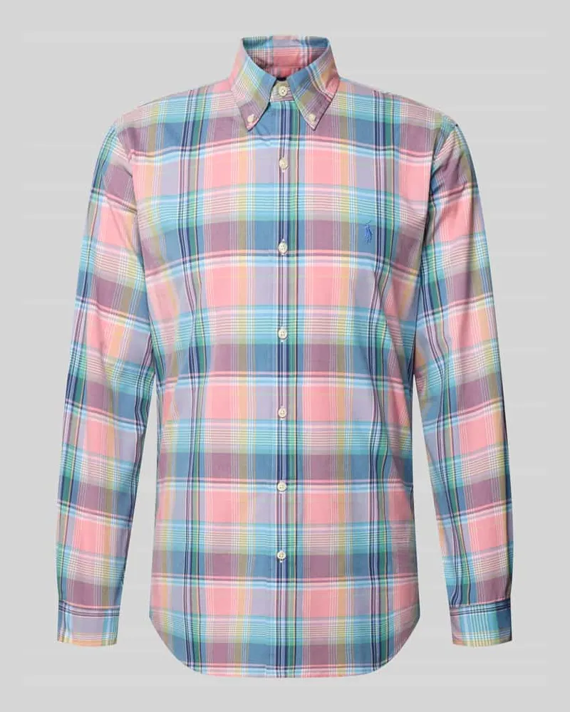 Ralph Lauren Custom Fit Freizeithemd mit Button-Down-Kragen Pink