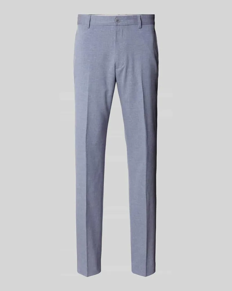 S.Oliver Regular Fit Anzughose mit Leinen-Anteil Hellblau