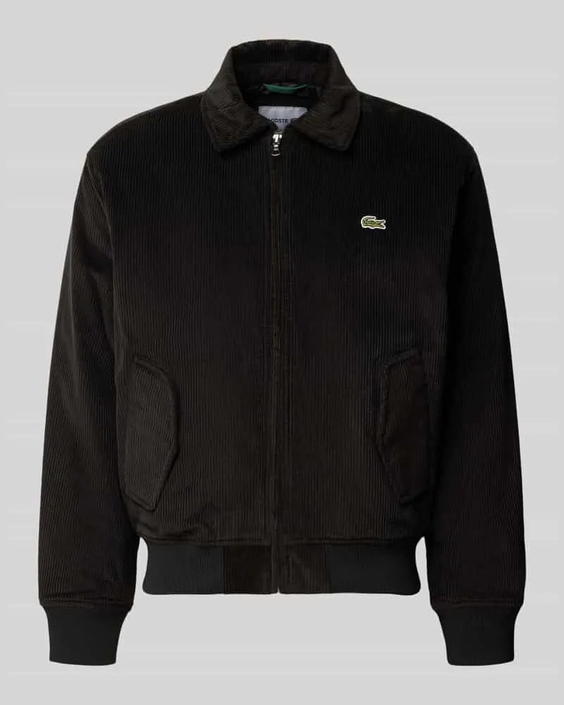 Lacoste Bomberjacke mit Logo-Detail Black