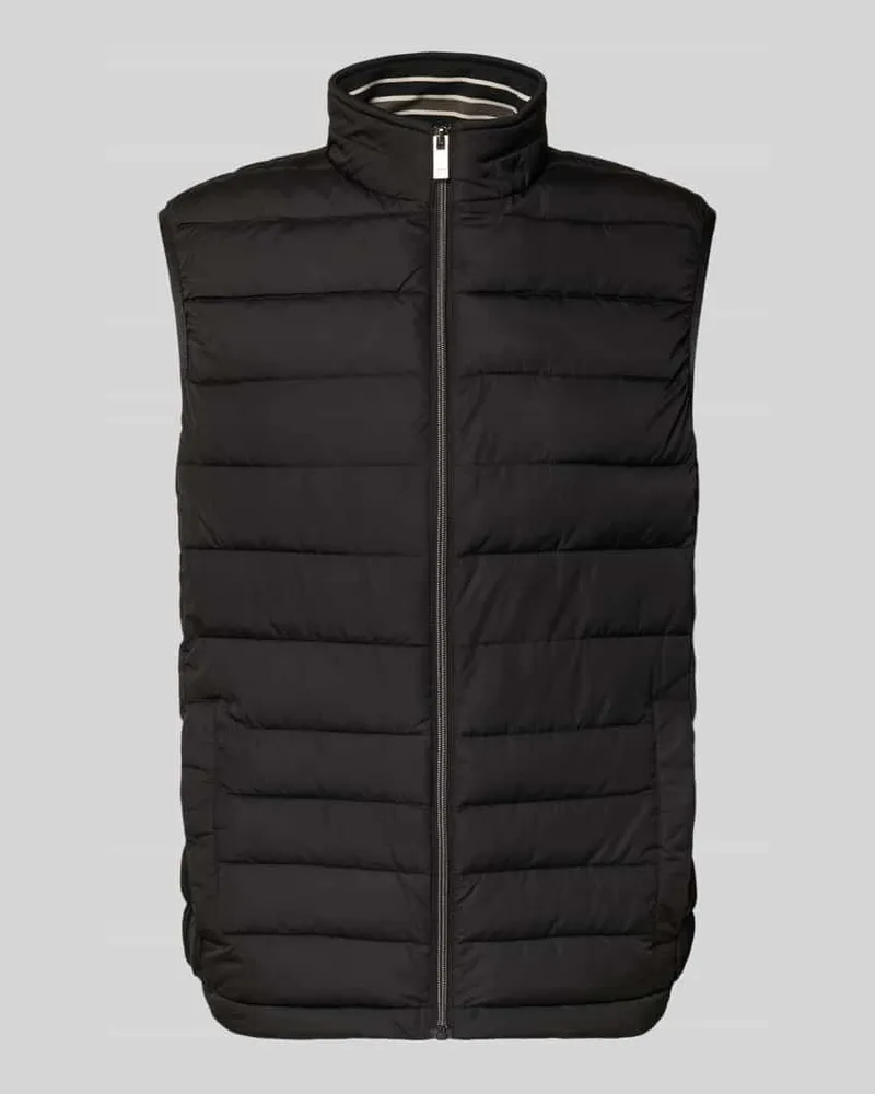 Christian Berg Steppweste mit Stehkragen Black