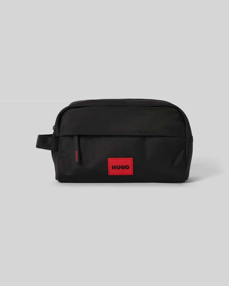 HUGO BOSS Kulturbeutel mit Label Patch Modell 'ETHON 3.0 
