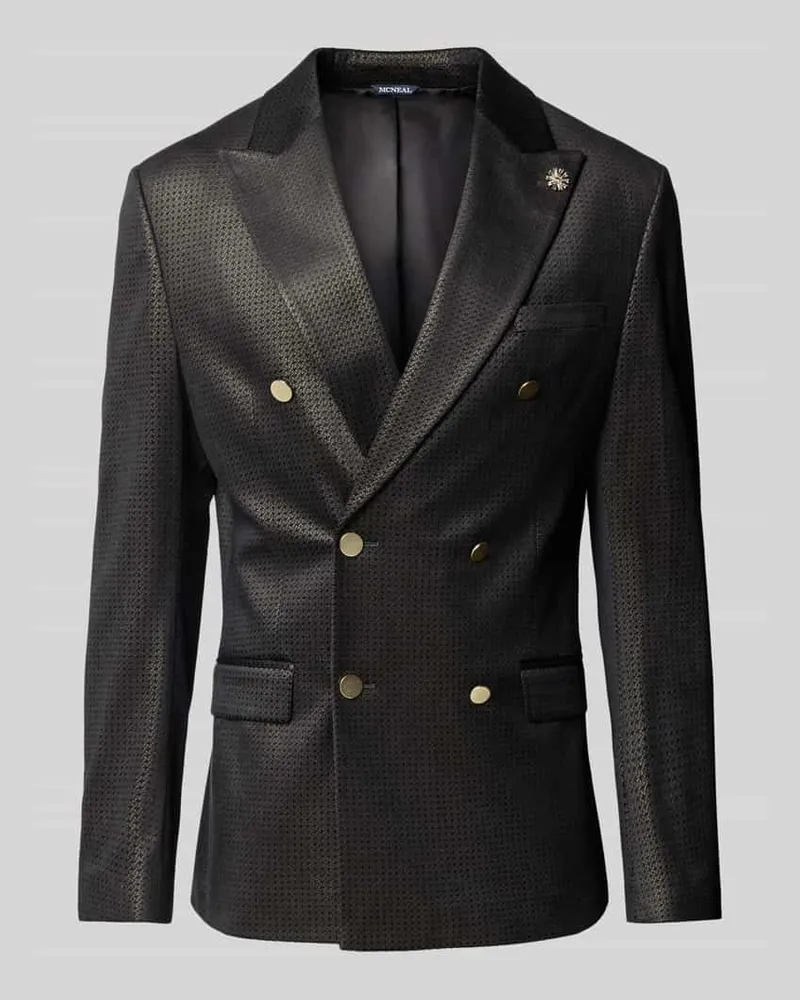 McNeal Slim Fit Sakko mit Pattentaschen Black