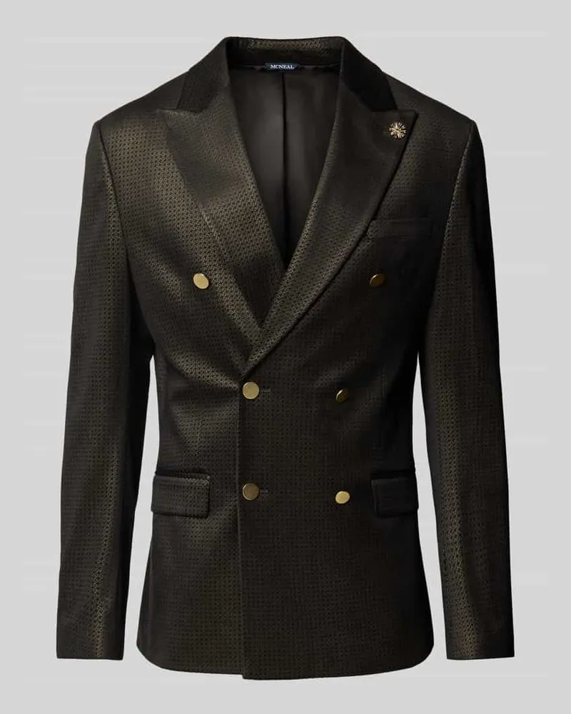 McNeal Slim Fit Sakko mit Pattentaschen Black