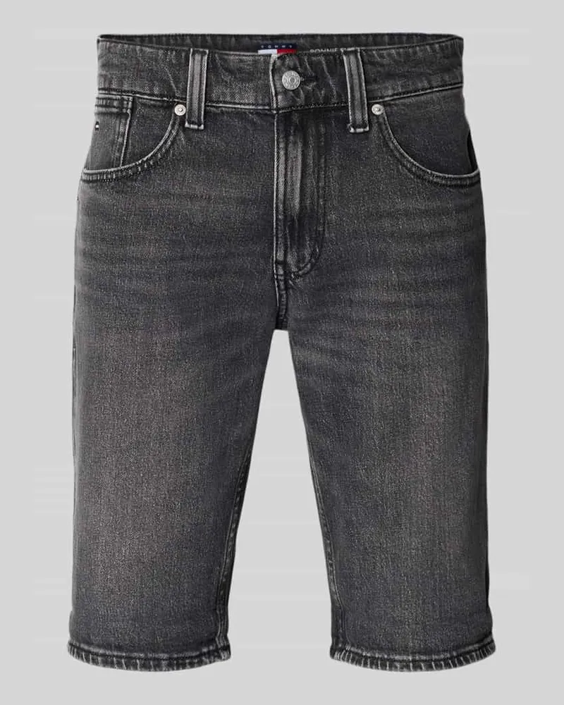 Tommy Hilfiger Regular Fit Jeansshorts aus Baumwoll-Mix Black
