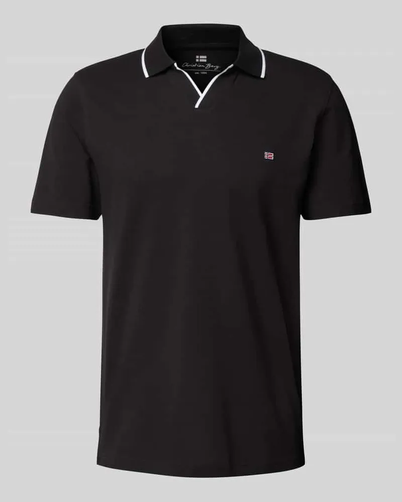 Christian Berg Regular Fit Poloshirt mit Logo-Stitching und Polokragen 